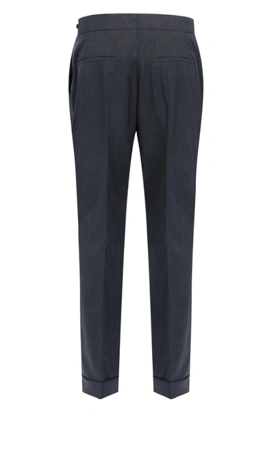Shop Prada Slim Fit Trousers In Grey