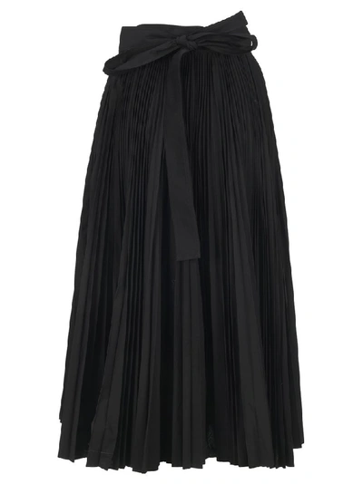 Shop Proenza Schouler Pleated Wrap Skirt In Black