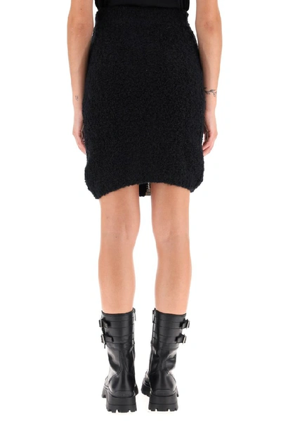 Shop Moschino Macro Zip Mini Skirt In Black