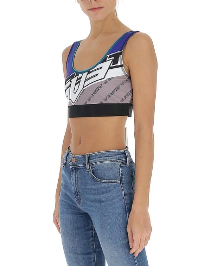 Shop Givenchy Graphic Logo Sports Bra In Multi