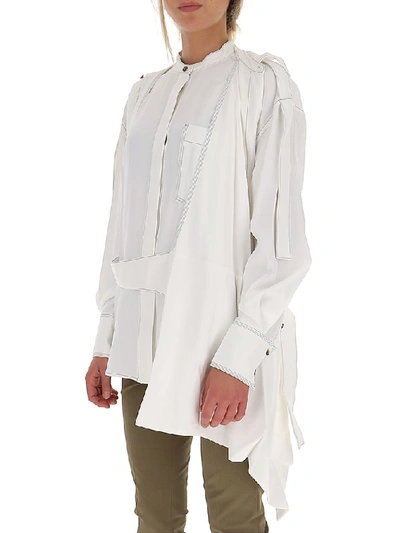 Shop Proenza Schouler Belted Asymmetric Shirt In White