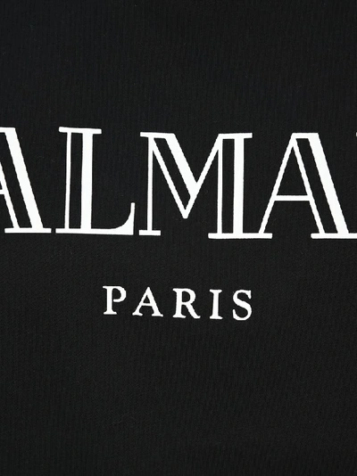 Shop Balmain Logo Tank Top In Black