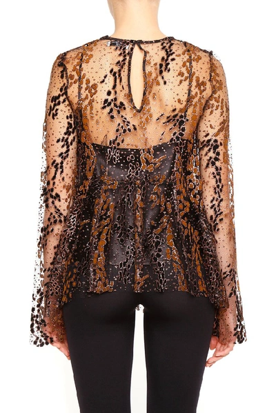 Shop Opening Ceremony Layered Glitter Tulle Blouse In Multi