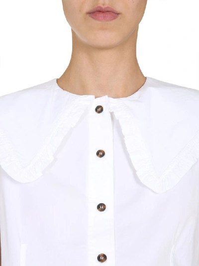 Shop Ganni Sleeveless Blouse In White