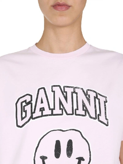 Shop Ganni Basic Jersey T In Pink