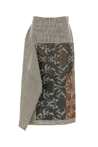 Shop Ports 1961 Contrasting Patchwork Skirt In Multi