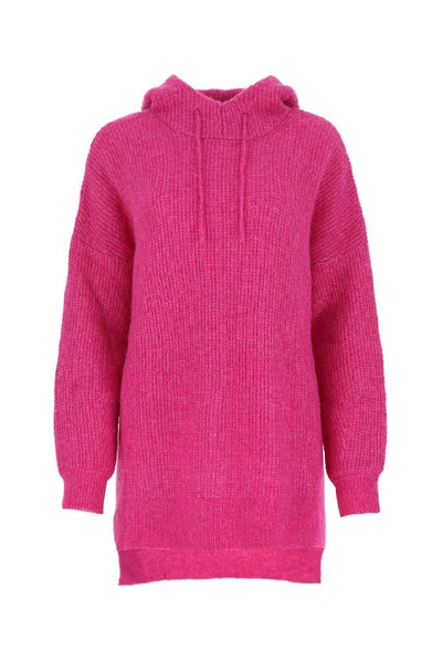 Shop Ganni Hooded Sweater In Pink