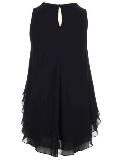 Shop Max Mara Layered Sleeveless Top In Black