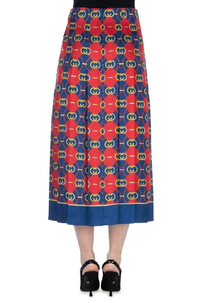Shop Gucci Gg Waves Pleated Skirts In Multi