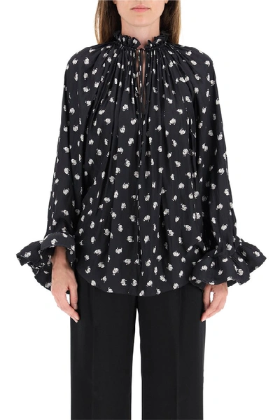 Shop Lanvin Mother And Child Logo Blouse In Multi