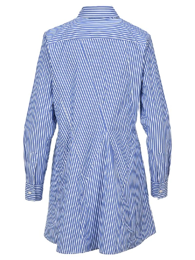 Shop Jw Anderson Striped Shirt Dress In Blue