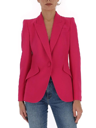 Shop Alexander Mcqueen Single Breasted Jacket In Pink