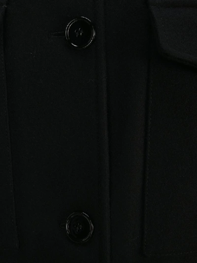 Shop Mm6 Maison Margiela Oversized Collared Shirt Coat In Black