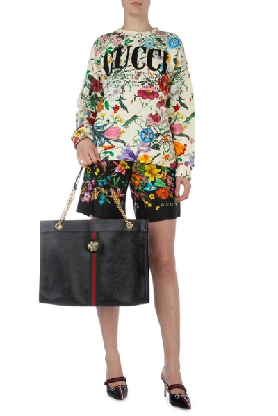 Shop Gucci Floral Print Shorts In Multi