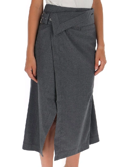 Shop 3.1 Phillip Lim / フィリップ リム 3.1 Phillip Lim Wrapped Midi Skirt In Grey