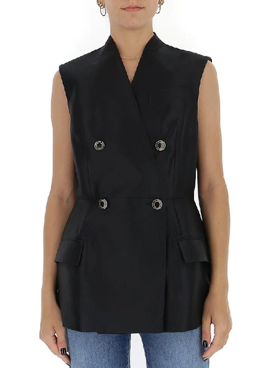 Shop Givenchy Double Breasted Vest In Black