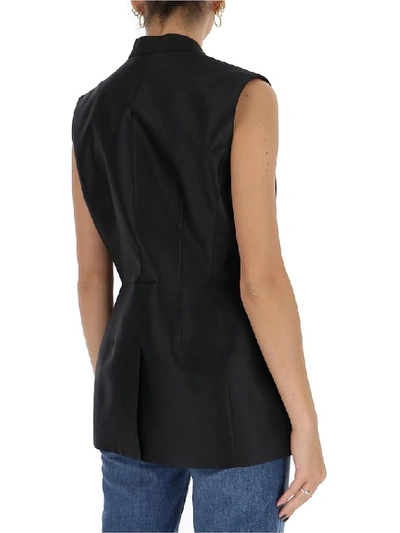 Shop Givenchy Double Breasted Vest In Black