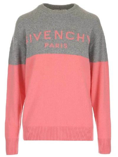 Shop Givenchy Two Tone Knitted Sweater In Multi