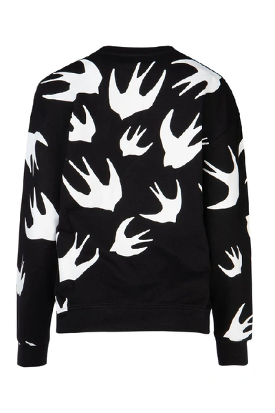 Shop Mcq By Alexander Mcqueen Mcq Alexander Mcqueen Swallow Print Sweatshirt In Black