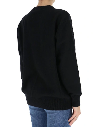 Shop Givenchy Logo Knitted Sweater In Black