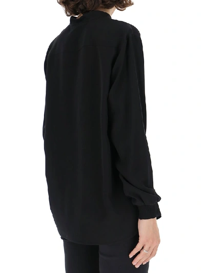 Shop Givenchy Pussybow Blouse In Black