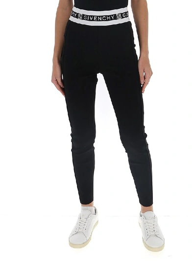 Shop Givenchy 4g Logo Band Leggings In Black