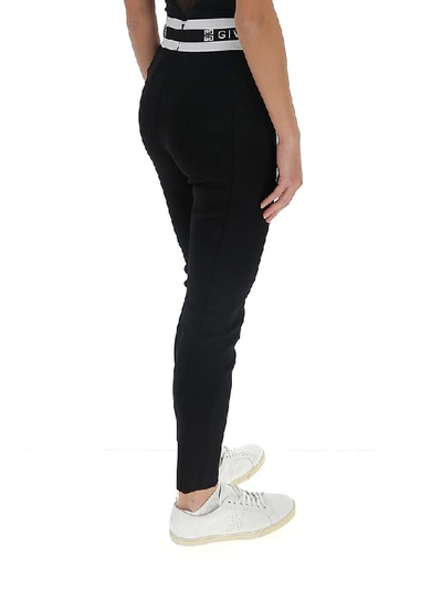 Shop Givenchy 4g Logo Band Leggings In Black