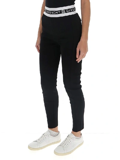 Shop Givenchy 4g Logo Band Leggings In Black