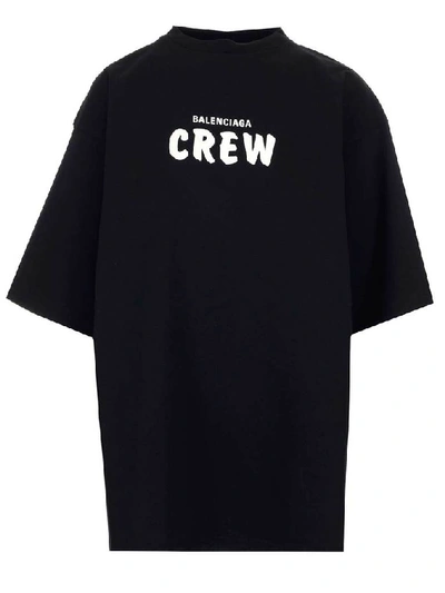 Shop Balenciaga Crew Oversized T In Black
