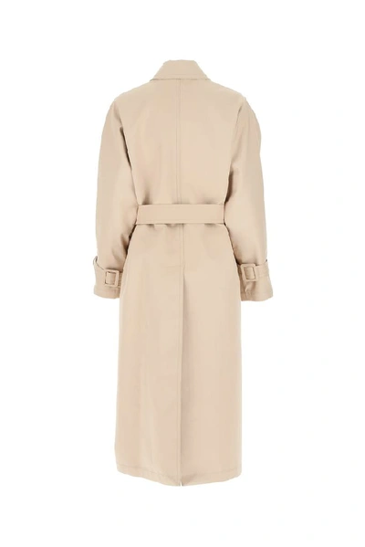 Shop Ports 1961 Panelled Motif Trench Coat In Beige