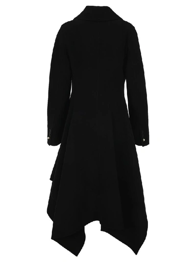 Shop Jw Anderson Asymmetric Single Breasted Coat In Black