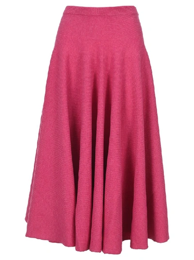 Shop Marni Pleated Midi Skirt In Pink