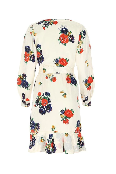 Shop Tory Burch Floral Printed Wrap Dress In Multi