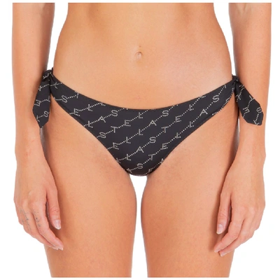 Shop Stella Mccartney Allover Logo Print Bikini Briefs In Black