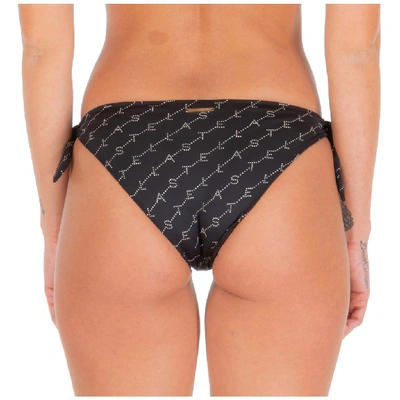 Shop Stella Mccartney Allover Logo Print Bikini Briefs In Black