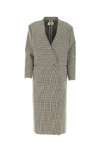 Shop Ports 1961 Collarless Plaid Coat In Multi