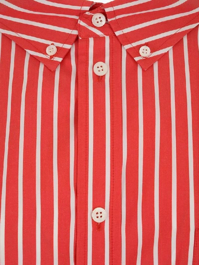Shop Balenciaga Cocoon Short Sleeve Swing Shirt In Red