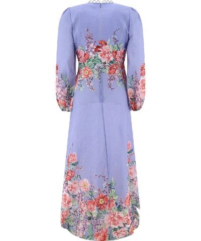 Shop Zimmermann Bellitude Floral Long Dress In Multi