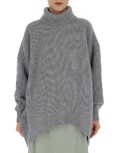 Givenchy Oversized Chunky Turtleneck Sweater In Grey
