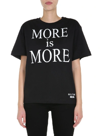 Shop Boutique Moschino Printed T In Black