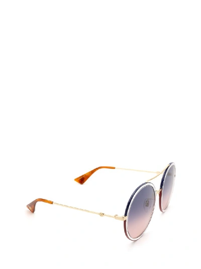 Shop Gucci Eyewear Round Sunglasses In Multi