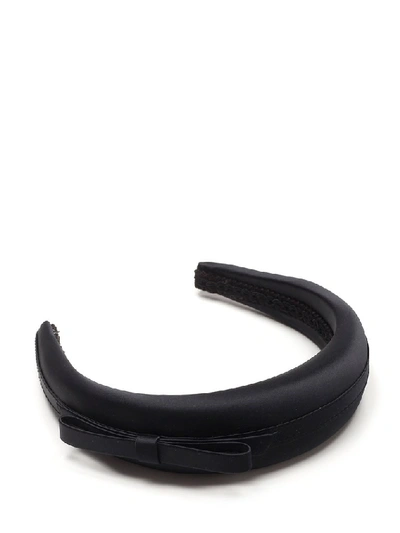 Shop Red Valentino Bow Hairband In Black