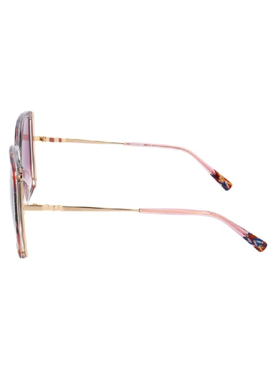 Shop Missoni Squared Framed Sunglasses In Multi