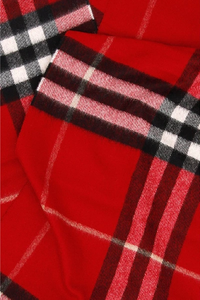 Shop Burberry Classic Checked Scarf In Red