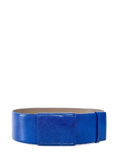 Shop Marni Wide Belt In Blue