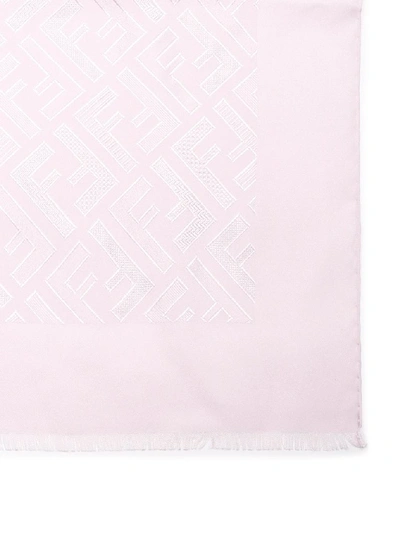 Shop Fendi Ff Jacquard Scarf In Pink