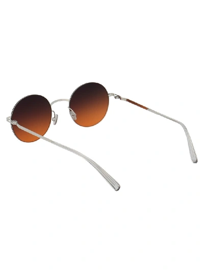 Shop Mykita Kayo Rounded Sunglasses In Silver