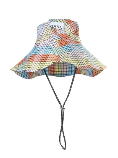 Shop Ganni Printed Bucket Hat In Multi