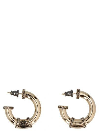 Shop Alexander Mcqueen Hoop Earrings In Gold