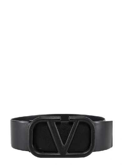 VALENTINO - Valentino Garavani 4cm Logo-Detailed Leather Belt - Black  Valentino Garavani